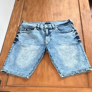True Religion Ricky Relaxed Straight Men's Blue Denim Shorts Size 36